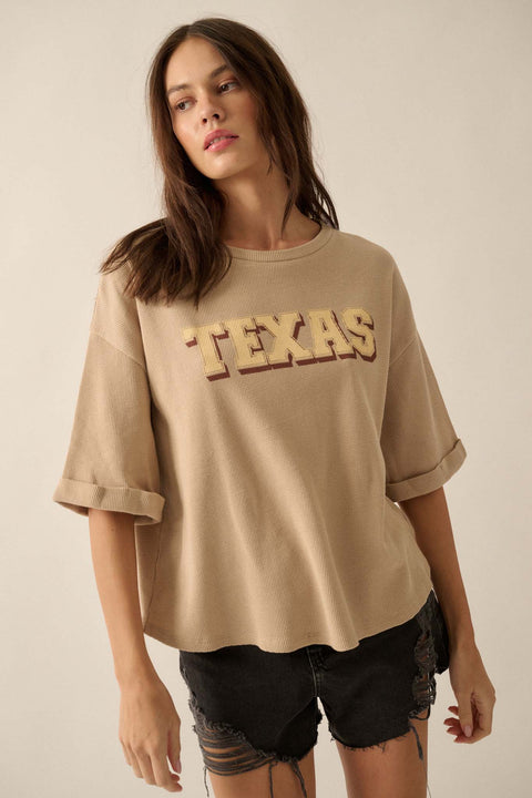 Texas Toasty Thermal Half-Sleeve Graphic Tee - ShopPromesa