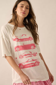 Car Culture Distressed Oversize Graphic Tee - ShopPromesa