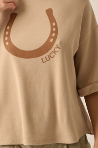 Lucky You Horseshoe Thermal Graphic Tee - ShopPromesa