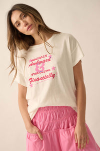 Awkward & Struggling Garment-Wash Graphic Tee - ShopPromesa