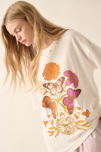 Butterfly Fantasy Distressed Oversize Graphic Tee - ShopPromesa