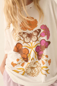 Butterfly Fantasy Distressed Oversize Graphic Tee - ShopPromesa