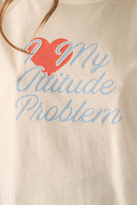 I Heart My Attitude Problem Graphic Baby Tee - ShopPromesa