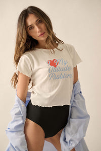 I Heart My Attitude Problem Graphic Baby Tee - ShopPromesa