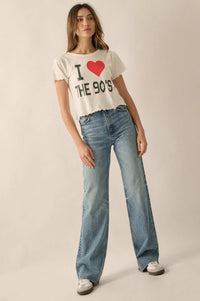 I Heart the 90's Cropped Graphic Baby Tee - ShopPromesa