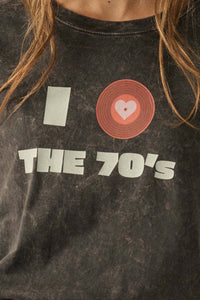 I Love the 70s Vintage-Wash Music Graphic Tee - ShopPromesa