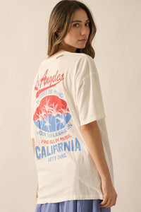 Los Angeles Music Distressed Oversize Graphic Tee - ShopPromesa