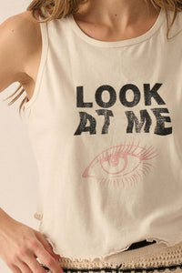 Look at Me Lettuce-Edge Graphic Tank Top - ShopPromesa