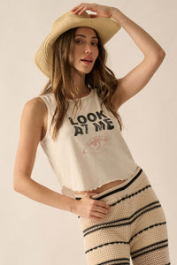 Look at Me Lettuce-Edge Graphic Tank Top - ShopPromesa