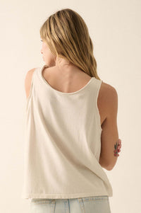 Too Hot Raw-Edge Cherries Graphic Tank Top - ShopPromesa