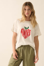 Amore Garment-Wash Fruit Graphic Tee - ShopPromesa