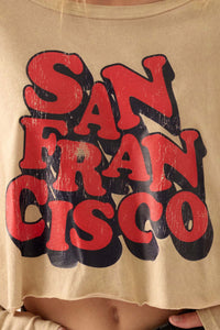 San Francisco Cropped Long-Sleeve Graphic Tee - ShopPromesa