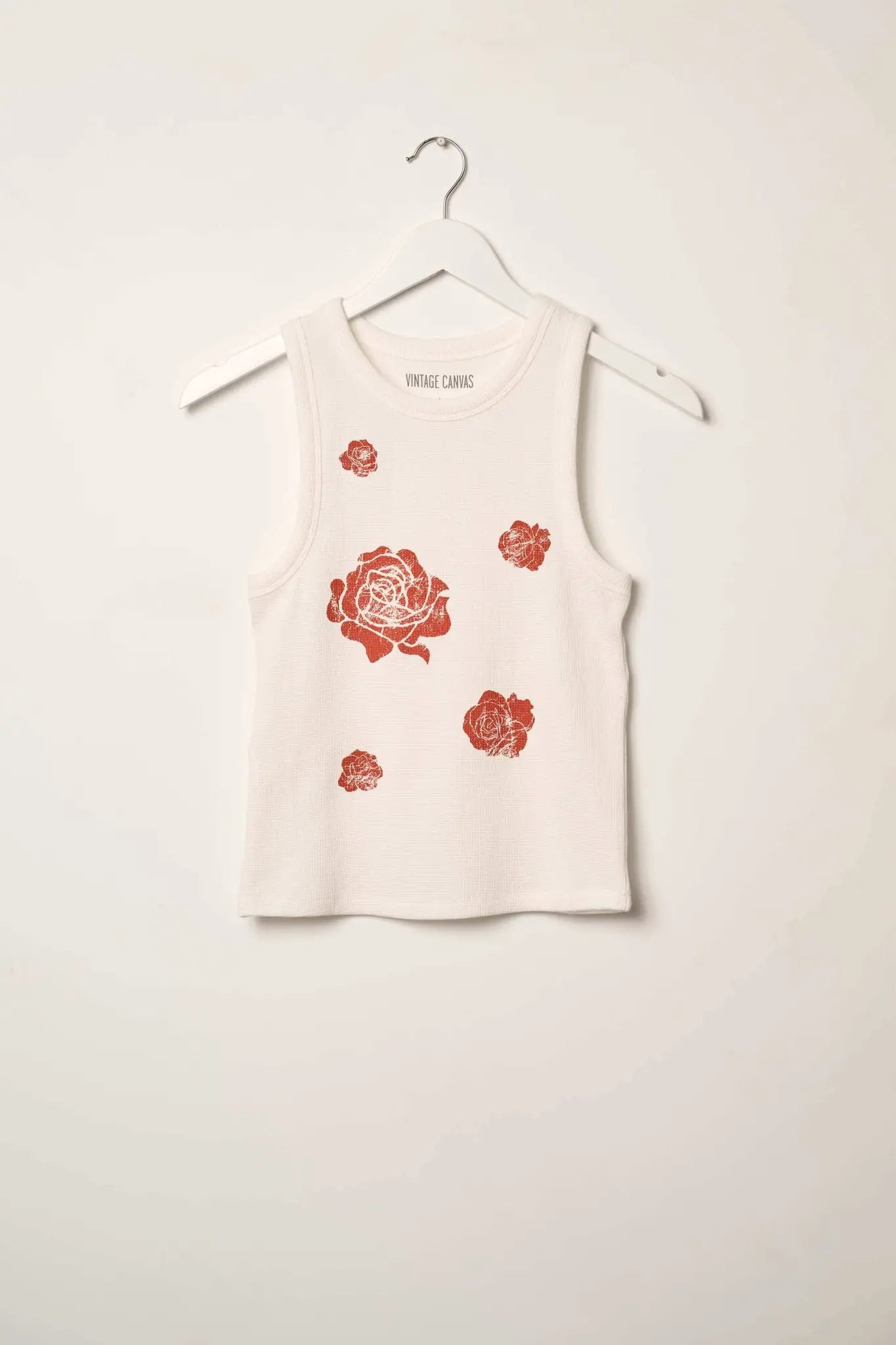 Rugged Rose Vintage-Print Thermal Graphic Tank Top - ShopPromesa