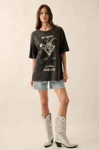 Shaken & Stirred Martini Distressed Graphic Tee - ShopPromesa