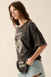 Shaken & Stirred Martini Distressed Graphic Tee - ShopPromesa