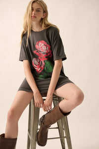 Still a Rose Oversize Vintage-Print Graphic Tee - ShopPromesa