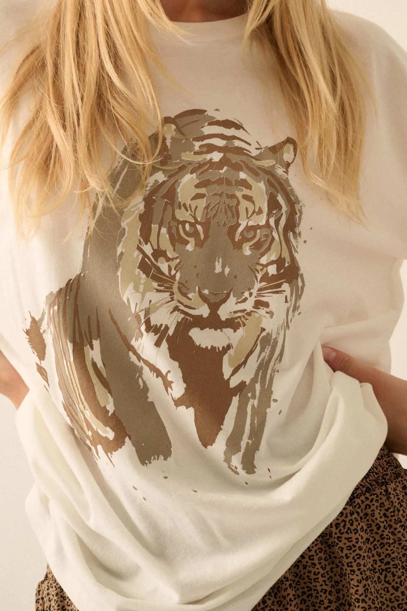 Intense Tiger Oversize Graphic Tee - ShopPromesa