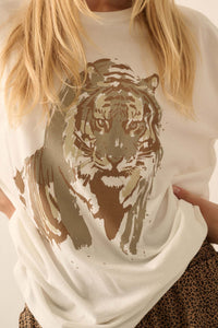 Intense Tiger Oversize Graphic Tee - ShopPromesa