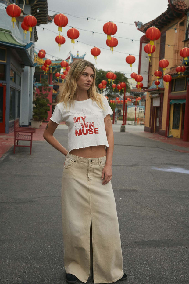 My Own Muse Cropped Graphic Baby Tee - ShopPromesa