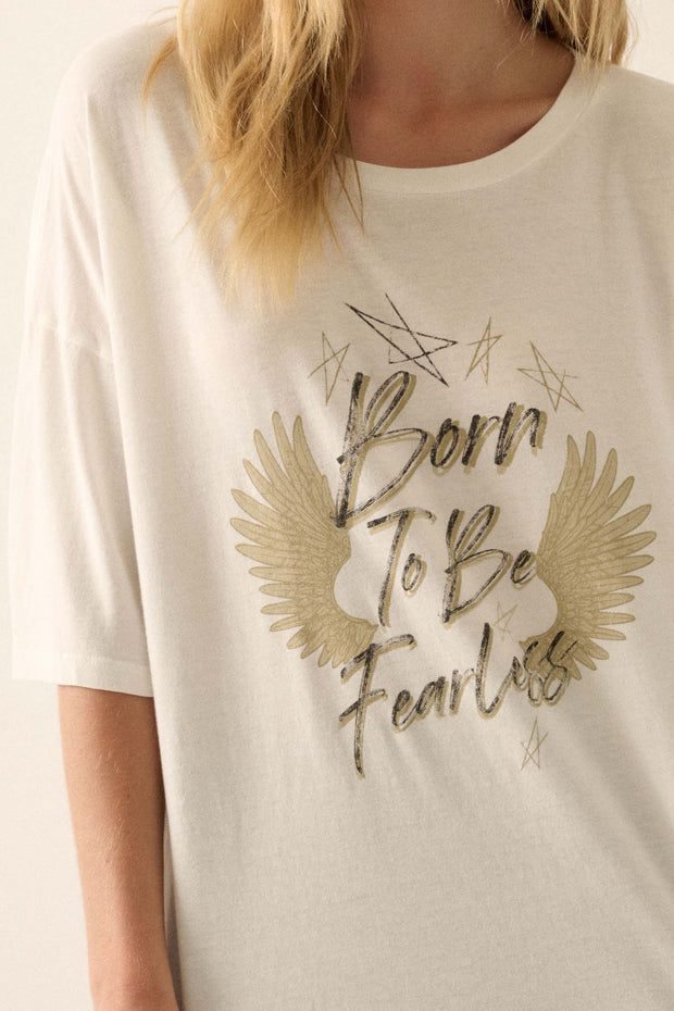 Born to be Fearless Oversize Graphic Tee - ShopPromesa