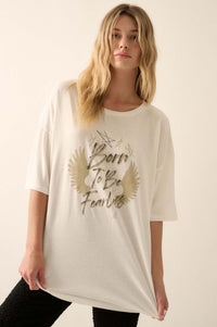 Born to be Fearless Oversize Graphic Tee - ShopPromesa