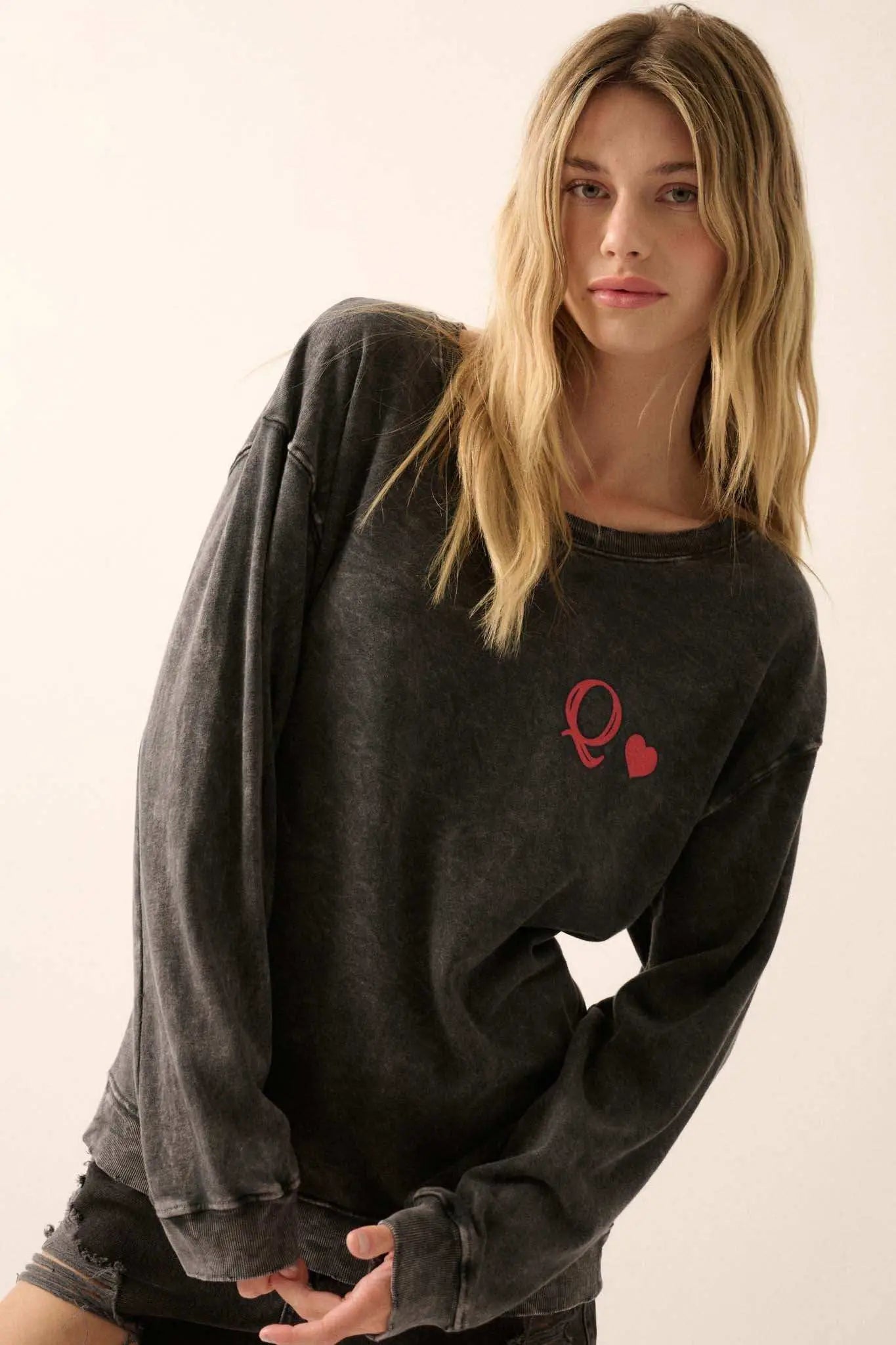 Hartenkoningin sweatshirt, Queen of Hearts sweatshirt voor dames Hartenkoningin sweatshirt, Queen of Hearts sweatshirt voor dames