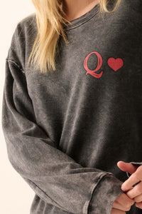 Queen of Hearts Back-Print Graphic Sweatshirt - ShopPromesa