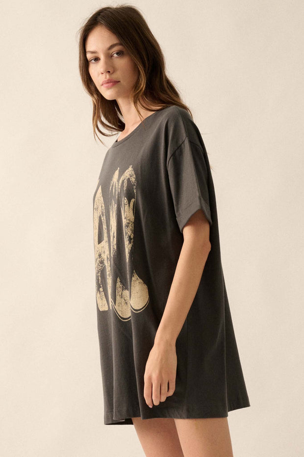 Y'all Cowboy Boots Oversize Cuffed Graphic Tee - ShopPromesa