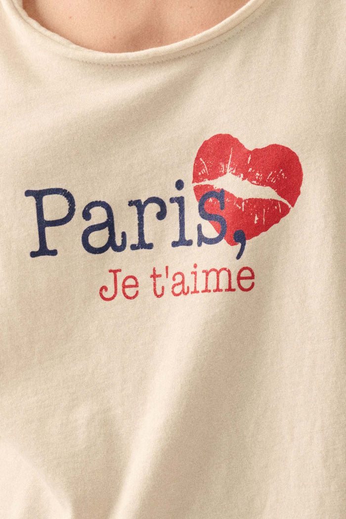 Paris Je T'aime Raw-Edge Graphic Tank top - ShopPromesa