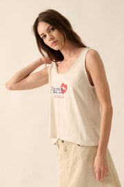 Paris Je T'aime Raw-Edge Graphic Tank top - ShopPromesa