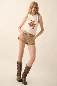 Stallion Muscle Car Distressed Oversize Graphic Tee - ShopPromesa