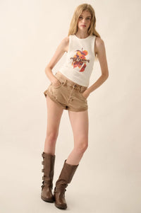 Stallion Muscle Car Distressed Oversize Graphic Tee - ShopPromesa