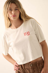 Love New York Back-Print Cropped Graphic Tee - ShopPromesa