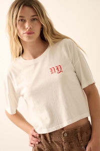 Love New York Back-Print Cropped Graphic Tee - ShopPromesa