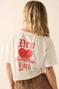 Love New York Back-Print Cropped Graphic Tee - ShopPromesa