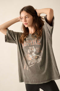 Inspired Tiger Oversize Vintage-Wash Graphic Tee - ShopPromesa