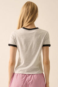 LA Vibes Vintage-Print Graphic Ringer Tee - ShopPromesa