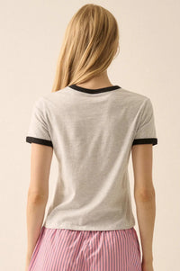 LA Vibes Vintage-Print Graphic Ringer Tee - ShopPromesa