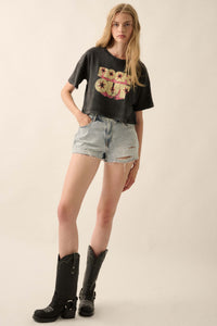 Rock Out Cropped Vintage-Wash Graphic Tee - ShopPromesa