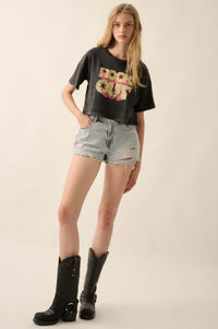 Rock Out Cropped Vintage-Wash Graphic Tee - ShopPromesa