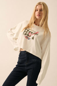 Hot 95 Racing Cropped Thermal Graphic Top - ShopPromesa