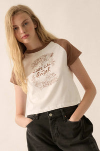 Love Like an Angel Cropped Ragan Graphic Baby Tee - ShopPromesa