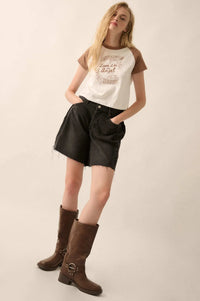 Love Like an Angel Cropped Ragan Graphic Baby Tee - ShopPromesa