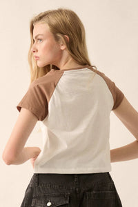 Love Like an Angel Cropped Ragan Graphic Baby Tee - ShopPromesa