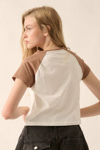 Love Like an Angel Cropped Ragan Graphic Baby Tee - ShopPromesa