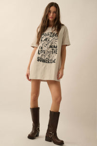 Cowgirl Summertime Love Oversize Graphic Tee - ShopPromesa