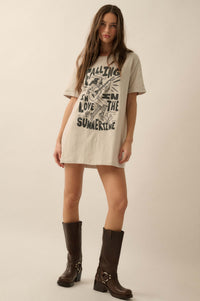 Cowgirl Summertime Love Oversize Graphic Tee - ShopPromesa