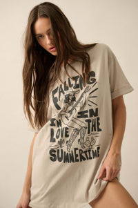 Cowgirl Summertime Love Oversize Graphic Tee - ShopPromesa