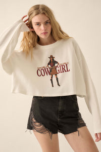 Cowgirl Life Cropped Thermal Graphic Top - ShopPromesa