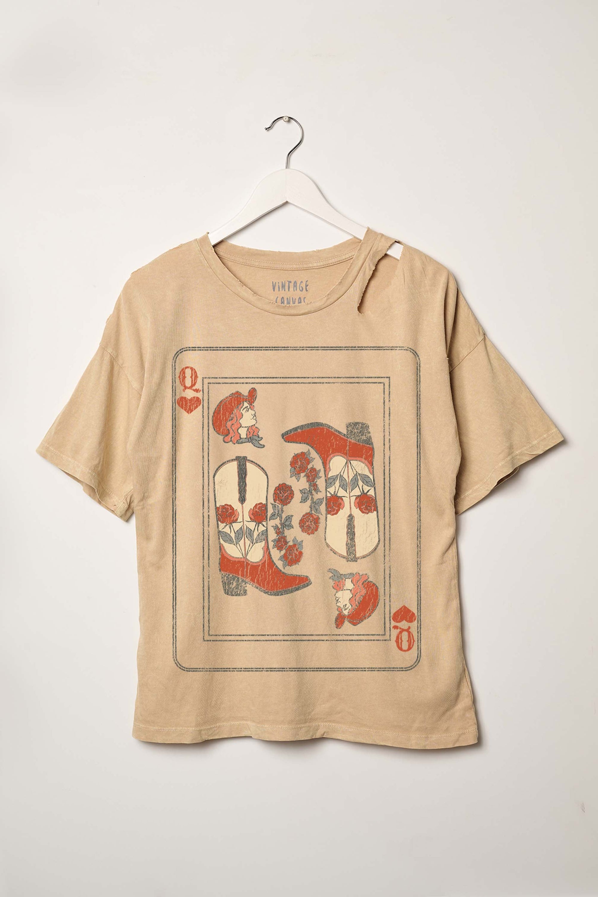 Cowgirl Queen of Hearts Slashes Graphic Tee - ShopPromesa